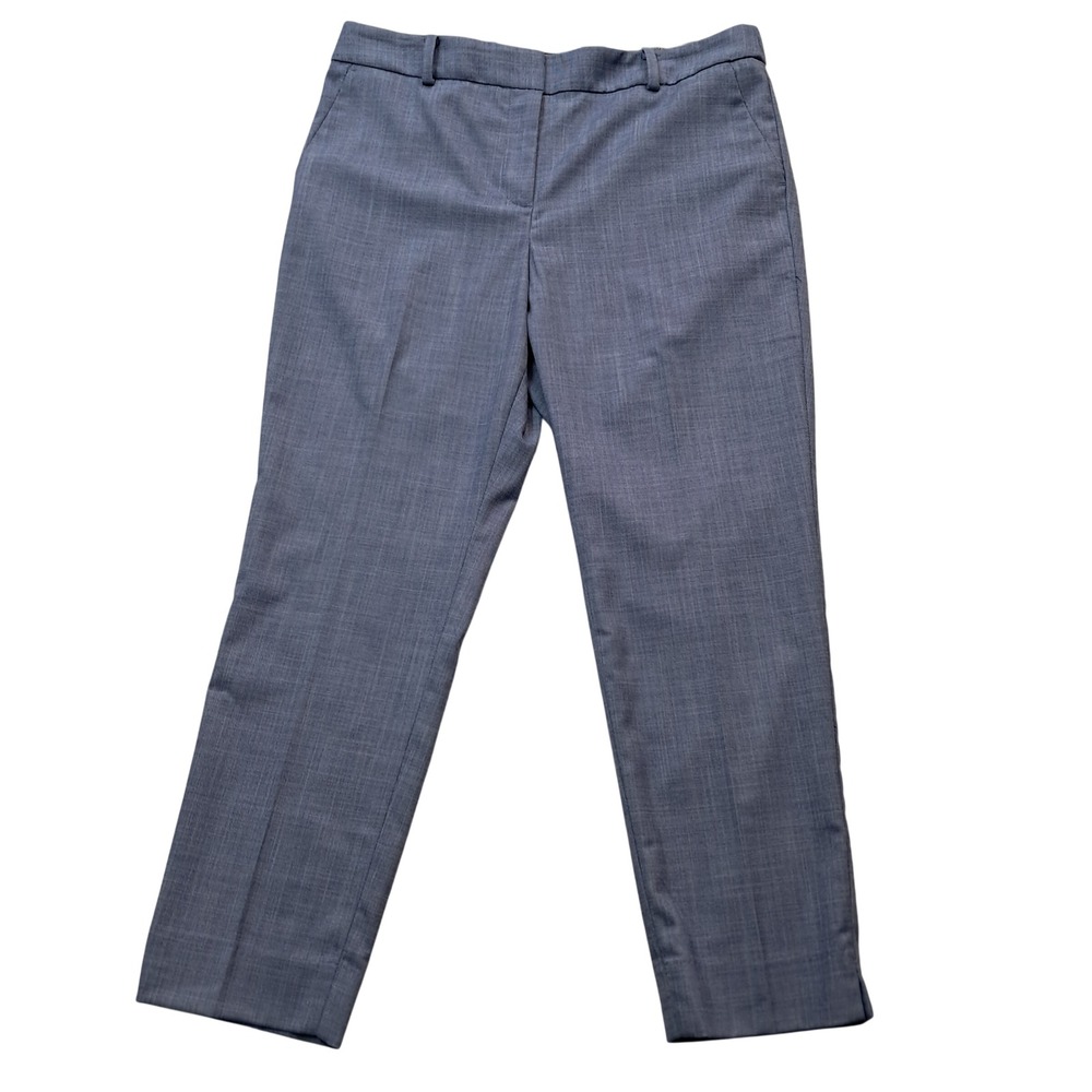 NWT Talbots Hampshire Ankle Pants Womens 10 Petite Blue Straight Leg Work Career